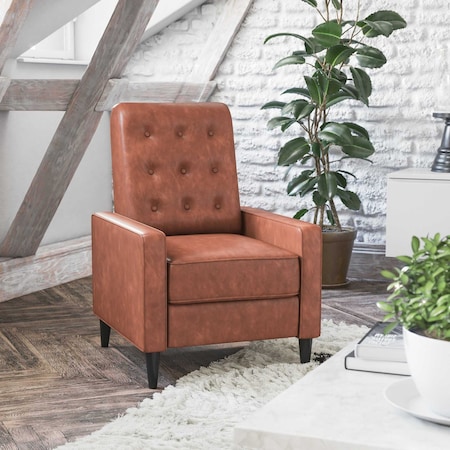 Flash Furniture Modern Cognac Brown LeatherSoft Pushback Recliner SG-SX-80415N-BR-GG